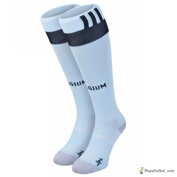 Calcetines Bélgica Replica Primera Ropa 2016 Blanco